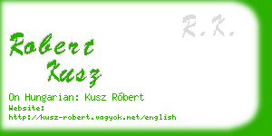 robert kusz business card